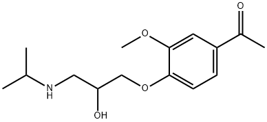 4'-[2-Hydroxy-3-(isopropylamino)propoxy]-3'-methoxyacetophenone,20041-40-1,结构式