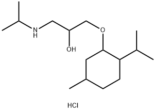 1-(Isopropylamino)-3-(p-menth-3-yloxy)-2-propanol hydrochloride 化学構造式