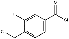 Benzoyl chloride, 4-(chloromethyl)-3-fluoro- (9CI) 化学構造式