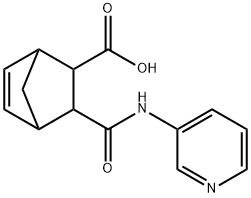 3-[(ピリジン-3-イルアミノ)カルボニル]ビシクロ[2.2.1]ヘプト-5-エン-2-カルボン酸 化学構造式