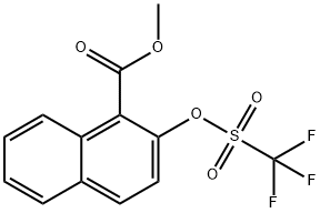 METHYL 2-TRIFLUOROMETHANESULFONYLOXY-1-NAPHTHOATE Struktur