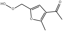 Ethanone, 1-[5-(hydroperoxymethyl)-2-methyl-3-furanyl]- (9CI) Structure