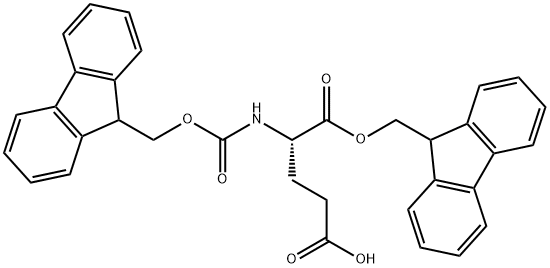 N-芴甲氧羰基-L-谷氨酸 5-(9-芴甲基)酯,200616-18-8,结构式