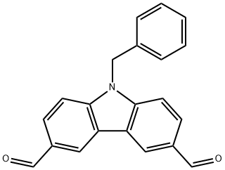 9-苄基咔唑-3,6-二甲醛, 200698-05-1, 结构式