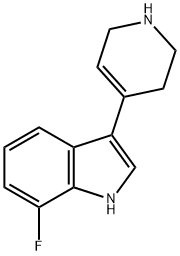 7-氟-3-(1,2,3,6-四氢-4-吡啶基)-1H-吲哚, 200714-22-3, 结构式
