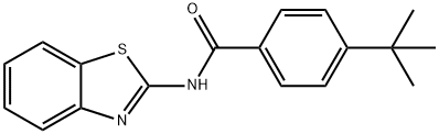 N-(1,3-benzothiazol-2-yl)-4-tert-butylbenzamide 化学構造式