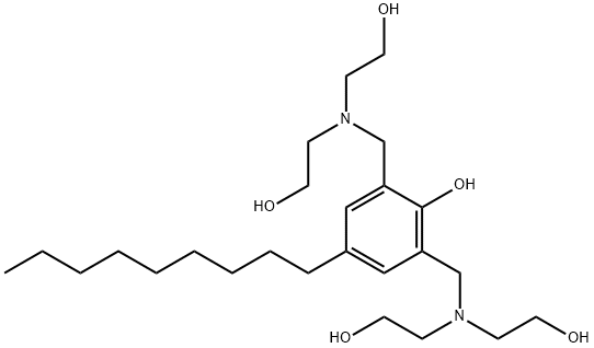 2,6-ビス[[ビス(2-ヒドロキシエチル)アミノ]メチル]-4-ノニルフェノール 化学構造式