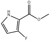 1H-Pyrrole-2-carboxylic acid, 3-fluoro-, methyl ester 化学構造式