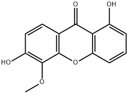 3,8-Dihydroxy-4-methoxy-xanthone 结构式