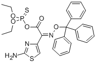4-THIAZOLEACETIC ACID, 2-AMINO-ALPHA-[(TRIPHENYLMETHOXY)IMINO]-, ANHYDRIDE WITH O,O-DIETHYL HYDROGEN PHOSPHOROTHIOATE, (Z)-,200814-98-8,结构式
