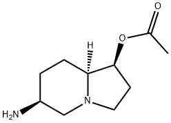 (1S,8aα)-6β-アミノオクタヒドロインドリジン-1β-オールアセタート 化学構造式