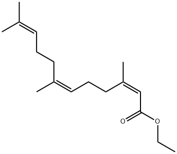 (2Z,6Z)-3,7,11-Trimethyl-2,6,10-dodecatrienoic acid ethyl ester 结构式