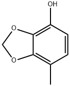 1,3-Benzodioxol-4-ol,  7-methyl- 化学構造式