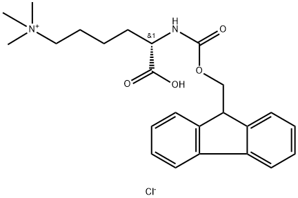N-芴甲氧羰基-N',N',N'-三甲基-L-赖氨酸氯化物,201004-29-7,结构式