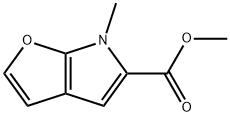 6H-Furo[2,3-b]pyrrole-5-carboxylic  acid,  6-methyl-,  methyl  ester 化学構造式