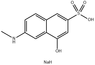 sodium 4-hydroxy-6-(methylamino)naphthalene-2-sulphonate 结构式