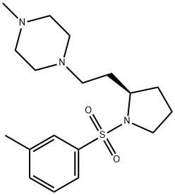 4-METHYL-1-(2-[(R)-1-(TOLUENE-3-SULFONYL)-PYRROLIDIN-2-YL]-ETHYL)-PIPERIDINE HYDROCHLORIDE Structure
