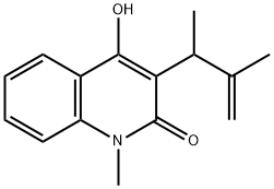 3-(1,2-Dimethyl-2-propenyl)-4-hydroxy-1-methylquinolin-2(1H)-one,20105-23-1,结构式