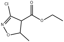 4-Isoxazolecarboxylicacid,3-chloro-4,5-dihydro-5-methyl-,ethylester(9CI) Structure