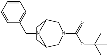 8-苄基-3,8-二氮杂双环[3.2.1]辛烷-3-羧酸叔丁酯,201162-52-9,结构式