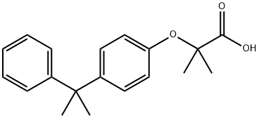 2-メチル-2-[4-(1-メチル-1-フェニルエチル)フェノキシ]プロパン酸 化学構造式