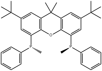 (R,R)-2,7-DI-TERT-BUTYL-9,9-DIMETHYL-4,5-BIS(METHYLPHENYLPHOSPHINO)XANTHENE 结构式