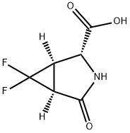 (1R,2R,5S)-6,6-二氟-4-氧代-3-氮杂双环[3.1.0]己烷-2-羧酸 结构式
