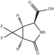 (1R,2S,5S)-6,6-二氟-4-氧代-3-氮杂双环[3.1.0]己烷-2-羧酸 结构式