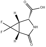 3-Azabicyclo[3.1.0]hexane-2-carboxylicacid,6,6-difluoro-4-oxo-,(1S,2R,5R)-(9CI) Struktur