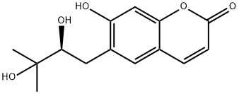 6-[(S)-2,3-Dihydroxy-3-methylbutyl]-7-hydroxycoumarin 结构式