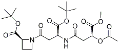 (2S,3S,3''S)-N-[3-(3-acetoxy-3-methoxycarbonylpropanamido)-3-tert-butoxycarbonylpropanoyl]azetidine-2-carboxylic Acid tert-butyl Ester Structure