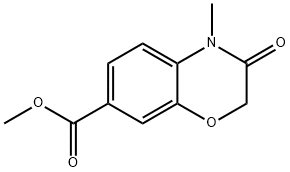甲基-4-甲基-3-氧代-3,4-二氢-2H-1,4-苯并恶嗪-7-羧酸酯 结构式
