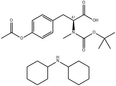 BOC-N-METHYL-O-ACETYL-L-TYROSINE DICYCLOHEXYLAMMONIUM SALT,201294-70-4,结构式