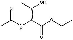 2-Butenoic  acid,  2-(acetylamino)-3-hydroxy-,  ethyl  ester Struktur