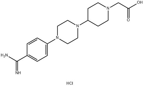 4-[4-[4-(AMINOIMINOMETHYL)PHENYL]-1-PIPERAZINYL]-1-PIPERIDINEACETIC ACID TRIHYDROCHLORIDE|