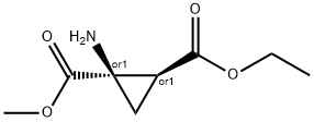 1,2-Cyclopropanedicarboxylicacid,1-amino-,2-ethyl1-methylester,cis-(9CI) 结构式