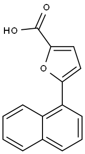 5-(1-ナフチル)-2-フランカルボン酸 化学構造式