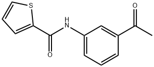 N-(3-acetylphenyl)thiophene-2-carboxamide 化学構造式