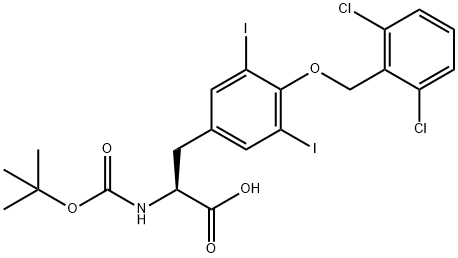 BOC-3,5-DIIODO-TYR(2',6'-DICHLORO-BZL)-OH 化学構造式