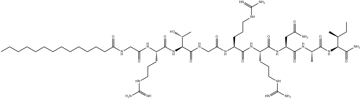 PKI 14-22 AMIDE, MYRISTOYLATED,201422-03-9,结构式