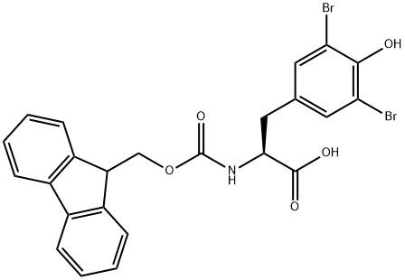 FMOC-3,5-二溴-D-酪氨酸 结构式