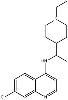 7-Chloro-N-[1-(1-ethylpiperidin-4-yl)ethyl]-4-quinolinamine 结构式