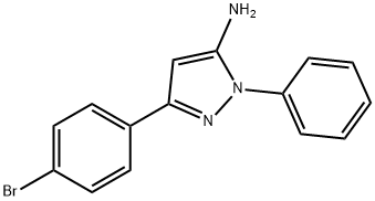 3-(4-溴苯基)-1-苯基-1H-吡唑-5-胺 结构式
