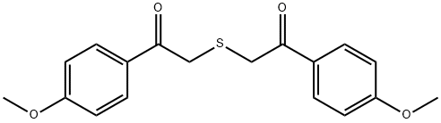1-(4-METHOXY-PHENYL)-2-[2-(4-METHOXY-PHENYL)-2-OXO-ETHYLSULFANYL]-ETHANONE 化学構造式