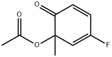 Acetic acid 3-fluoro-1-methyl-6-oxo-2,4-cyclohexadienyl ester Structure