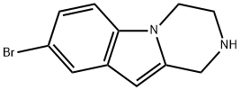 8-Bromo-1,2,3,4-tetrahydro-pyrazino[1,2-a]indole 结构式