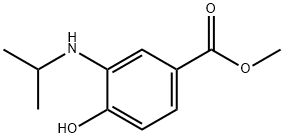 Benzoic acid, 4-hydroxy-3-[(1-methylethyl)amino]-, methyl ester (9CI) 结构式