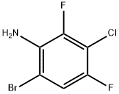 6-BROMO-3-CHLORO-2,4-DIFLUOROANILINE 化学構造式
