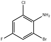 2-溴-6-氯-4-氟苯胺,201849-14-1,结构式