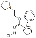 2-pyrrolidin-1-ylethyl 2-phenylbicyclo[2.2.1]heptane-2-carboxylate hydrochloride 结构式